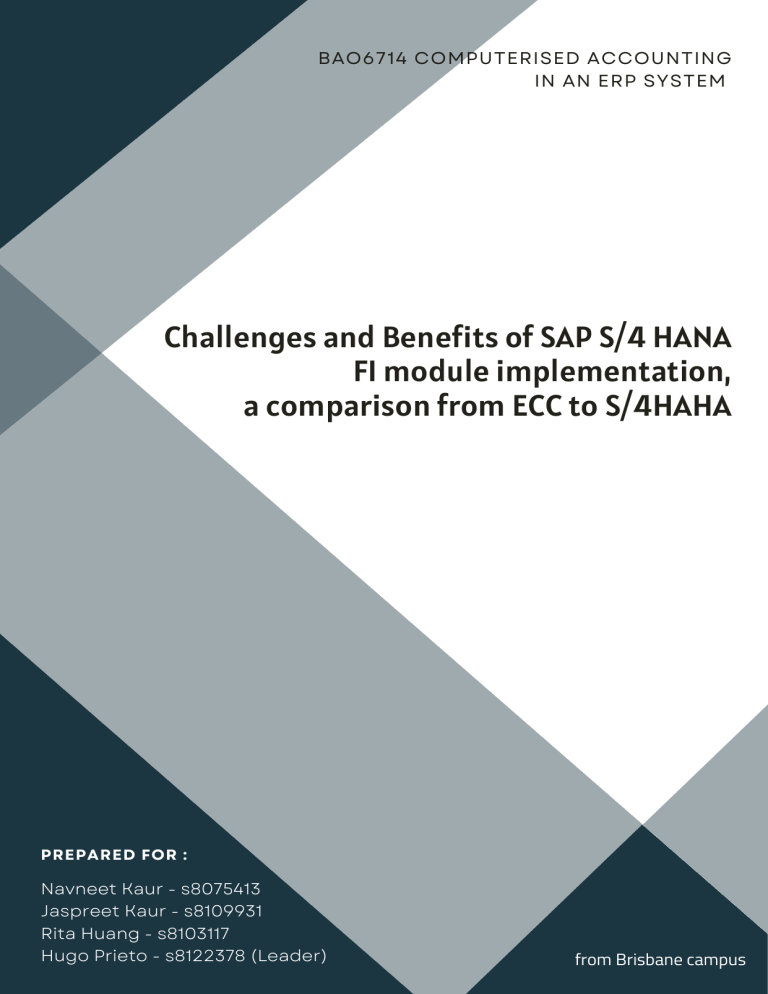 SAP S/4HANA FI Module Implementation: Challenges & Benefits