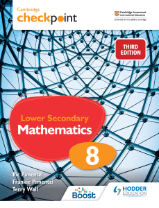 Lower Secondary Mathematics Stage 8 Textbook