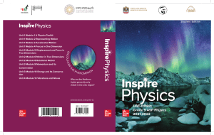 Inspire Physics Grade 9 Textbook - UAE Edition