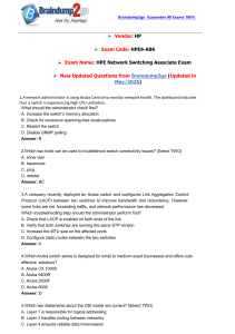 HPE6-A86 Exam Questions: Aruba Network Switching Associate