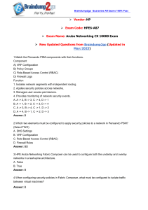 Aruba Networking CX 10000 Exam Questions (HPE6-A87)