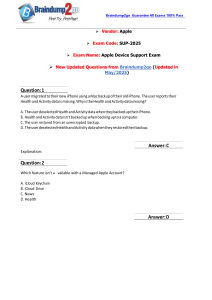 Apple Device Support Exam Questions (SUP-2025)