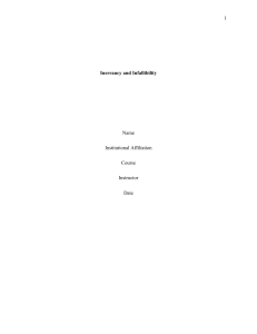 Inerrancy and Infallibility: A Biblical Analysis
