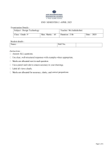Design Technology Exam Paper - Grade 9