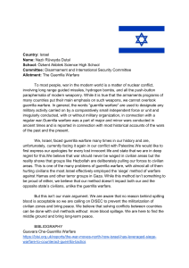 Israel's Position on Guerrilla Warfare - Model UN