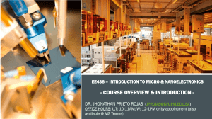 Micro & Nanoelectronics Course Overview - KFUPM
