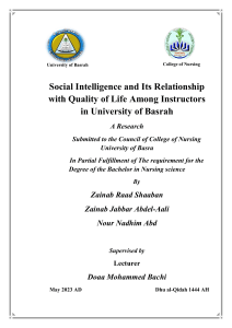 Social Intelligence & Quality of Life: Basrah University Instructors
