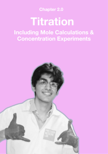 Titration Exam: Mole Calculations & Concentration Experiments