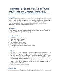 Sound Travel Through Different Materials: An Investigation