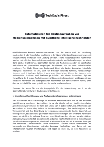 KI in Medien: Automatisierung von Nachrichten mit künstlicher Intelligenz