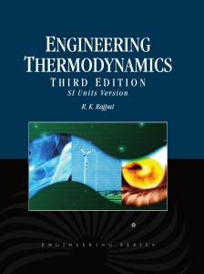 Engineering Thermodynamics Textbook: SI Units, 3rd Edition