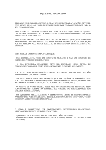 Equil&iacute;brio Financeiro: An&aacute;lise do Capital de Giro e Liquidez
