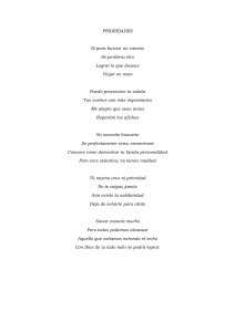 Poemas en español: Prioridades, Sentimientos, Respeto