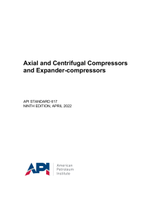 API 617: Axial and Centrifugal Compressors Standard