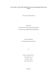 Port-A-Socket: Mobile Solar Generator Project