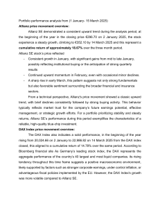 Allianz & DAX Portfolio Performance Analysis (Jan-Mar 2025)