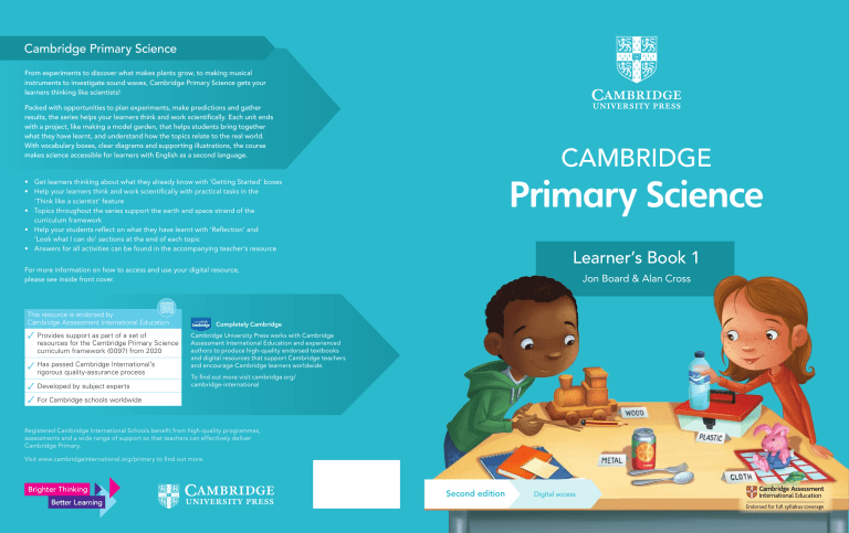 Cambridge Primary Science Stage 1 Learner's Book