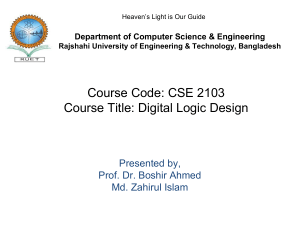 Digital Logic Design Presentation: CSE 2103