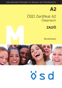 &Ouml;SD A2 Deutschpr&uuml;fung: &Uuml;bungstest f&uuml;r &Ouml;sterreich