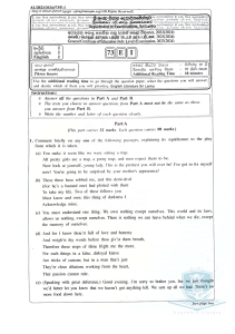 English Literature Exam Paper - Sri Lanka (AL 2023/2024)