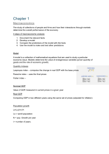 Macroeconomics: GDP, Models, and Population Growth
