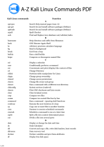 A-Z Kali Linux Commands List & Functions | Cybersecurity Reference