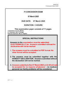 MNG3702 Exam: Unilever's Strategy & Sustainability