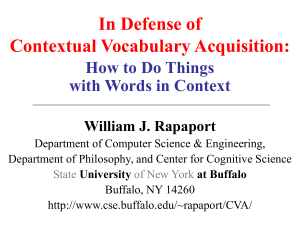 Contextual Vocabulary Acquisition: A Defense