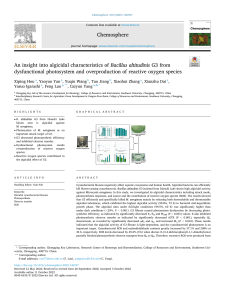 Bacillus altitudinis G3 Algicidal Characteristics