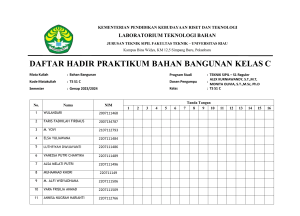 Building Materials Attendance List - Universitas Riau