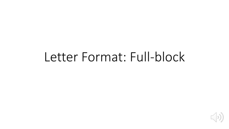 Full-Block Letter Format: Business Communication Guide