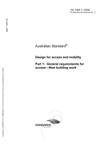 AS 1428.1-2009: Accessibility Design Standard
