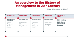 History of Management: 20th Century Theories Overview