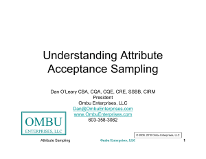 Attribute Acceptance Sampling: ANSI/ASQ Z1.4 Guide