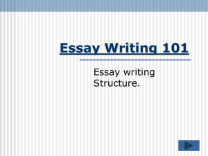 Essay Writing 101: Structure & Tips
