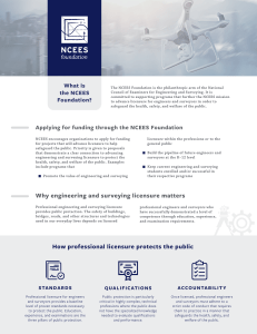 NCEES Foundation: Engineering & Surveying Licensure
