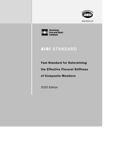 AISI S924-20: Flexural Stiffness Test Standard