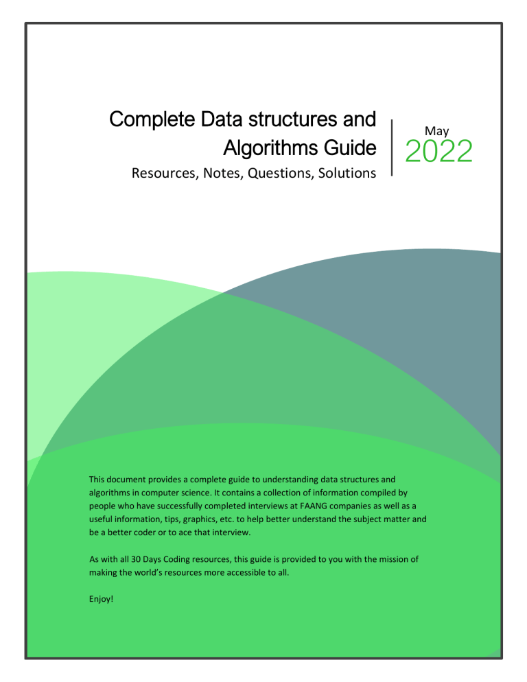 Data Structures and Algorithms Guide
