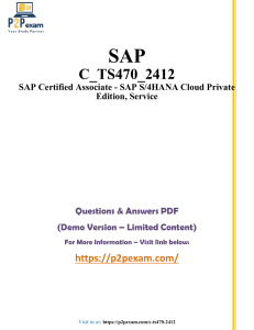 SAP C_TS470_2412 Exam Questions & Answers (Demo)
