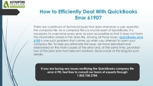 Fix QuickBooks Error 6190: Troubleshooting Guide