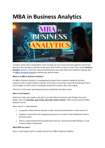 MBA in Business Analytics: Is It Right for You?