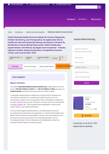 Wearable Medical Devices Market: Global Analysis & Forecast 2032