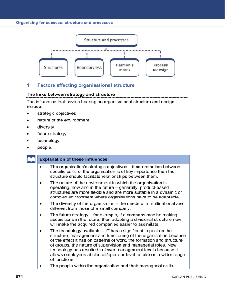 Organizational Structure & Strategy: A Course Material