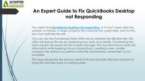 Fix QuickBooks Desktop Not Responding: Expert Guide