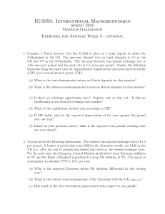 International Macroeconomics Exercises: Exchange Rates & Parity