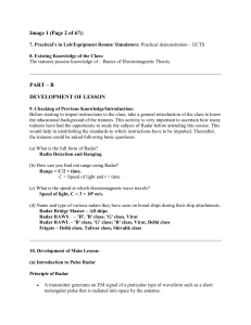 Pulse Radar Principles: Lesson Plan for Early College