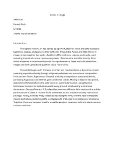 Power in Image: Rulers and Elite Exhibit Proposal