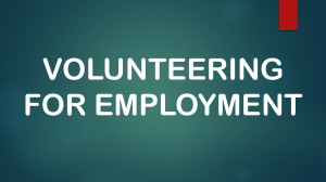 Volunteering for Employment: Benefits & Types