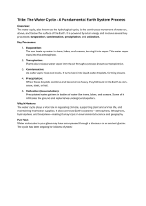 The Water Cycle: A Fundamental Earth System Process