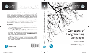 Concepts of Programming Languages, 12th Edition